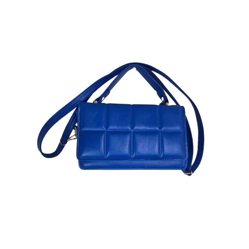 Blue Quilted Handbag